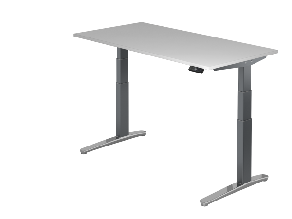 Sitz-Steh-Schreibtisch elektrisch 160x80cm Graphit Graphit