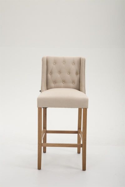 Barhocker Cassandra Stoff Antik-hell, creme