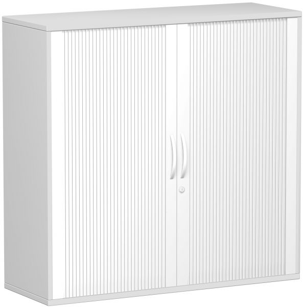 Querrollladenschrank Oberboden 25 mm, 120x42x118cm, Silber Lichtgrau