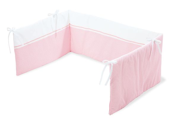 Nestchen für Kinderbetten 'Vichy-Karo', rosa