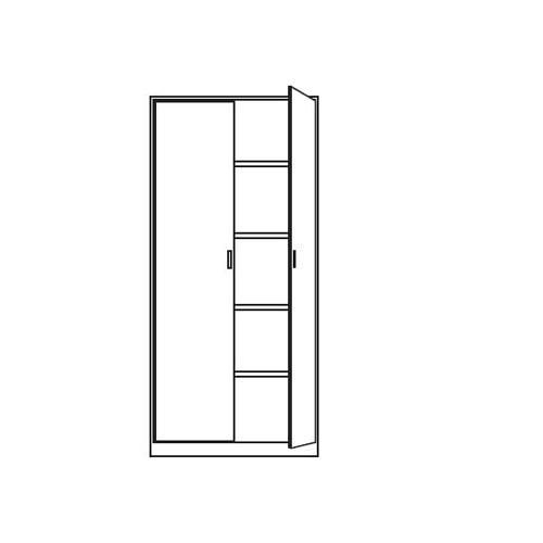 Flügeltürenschrank CONCEPT MODUL 80x190x42 cm