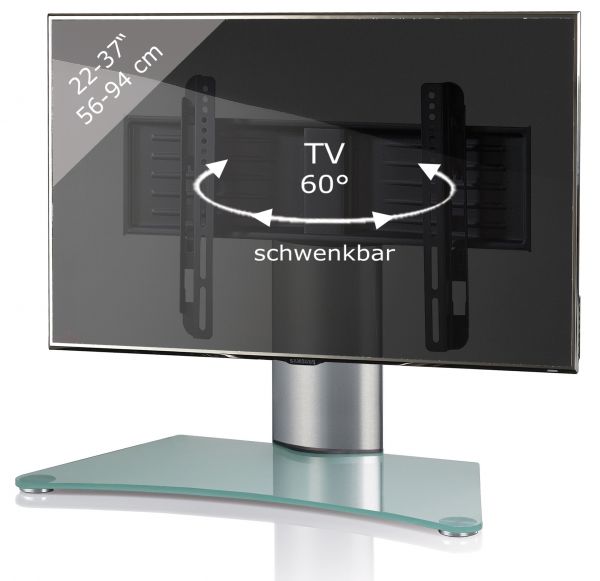 TV Tisch-Standfuß "Windoxa Mini" - Silber