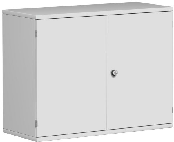 Flügeltürenschrank, 100x42x77cm, Lichtgrau