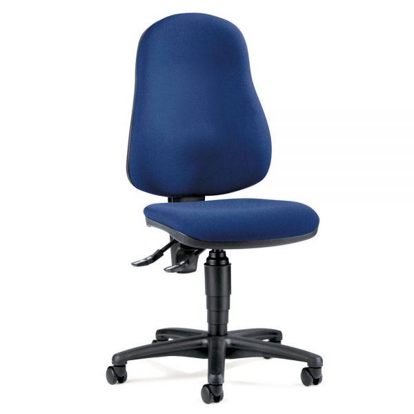 Bürodrehstuhl BASE ART 60 ohne Armlehnen Bezug Stoff Basic, Blau