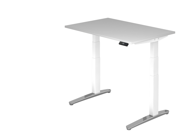 Sitz-Steh-Schreibtisch elektrisch 120x80cm Graphit Weiß