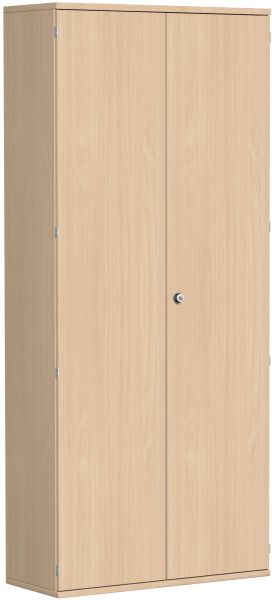 Flügeltürenschrank, 5 Dekor-Einlegeböden, 100x42x230cm, Buche