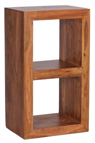 MUMBAI Standregal Massivholz Sheesham, 2 Böden, Design Holz-Regal