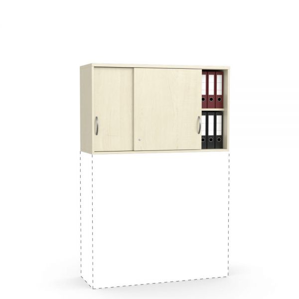 Schiebetüren-Aufsatzschrank MULTI M 120x71x42 cm, Ahorn