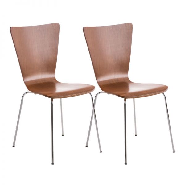 2er Set Besucherstuhl Aaron, braun