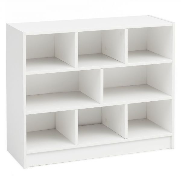 Bücherregal Regal Standregal Modern Weiß 80x68,5x29,5 cm