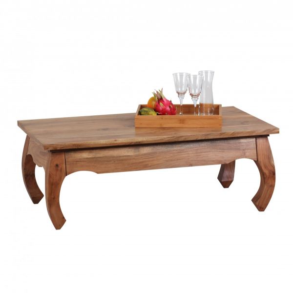 Couchtisch, Wohnzimmer-Tisch, Massiv-Holz, Akazie, 110 cm breit