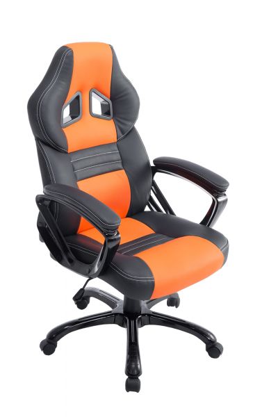 Bürostuhl Pedro, schwarz/orange