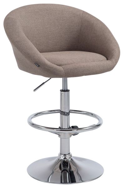 Barhocker Miami V2 Stoff, taupe