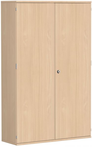 Flügeltürenschrank, 4 Dekor-Einlegeböden, 120x42x192cm, Buche