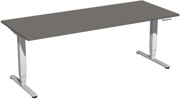 Elektro-Hubtisch, höhenverstellbar, 200x80cm, Graphit / Silber