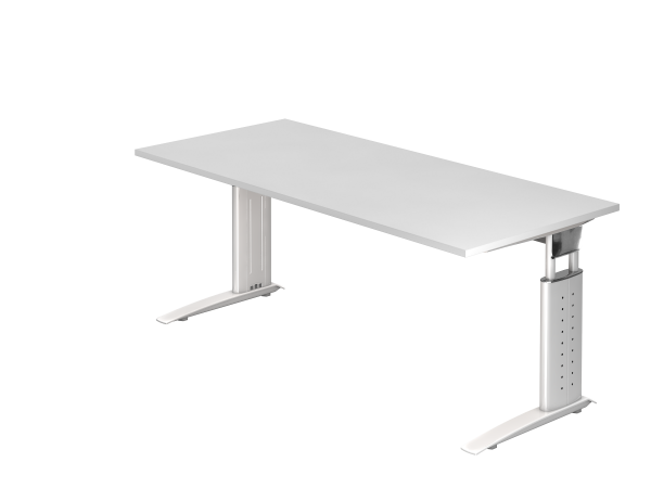 Schreibtisch US19 180x80cm Weiß / Weiß