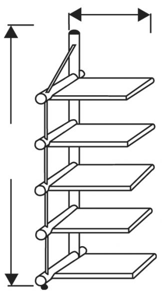 Standregal topline gelocht B:60cm, 5 Fächer