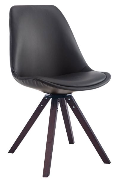 Besucherstuhl Calais Drehbar Walnuss Square, schwarz