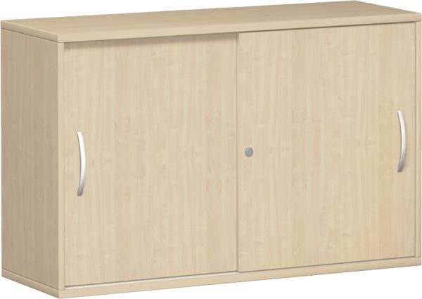 Schiebetürenschrank mit Mittelseite, 120x42x77cm, Ahorn