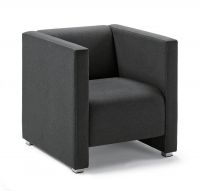 Sessel ZÜRICH Bezug Stoff Basic L, anthrazit