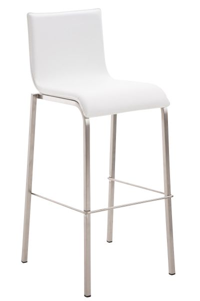 Barhocker Avola Leder Flach E78, weiß