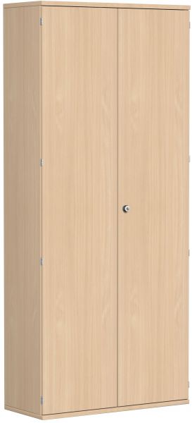 Garderobenschrank mit ausziehbarem Garderobenhalter, 100x42x230cm, Buche