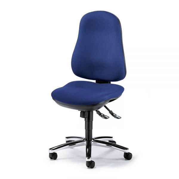 Bürodrehstuhl COMFORT I, ohne Armlehnen, Bezug Stoff Basic G, Blau