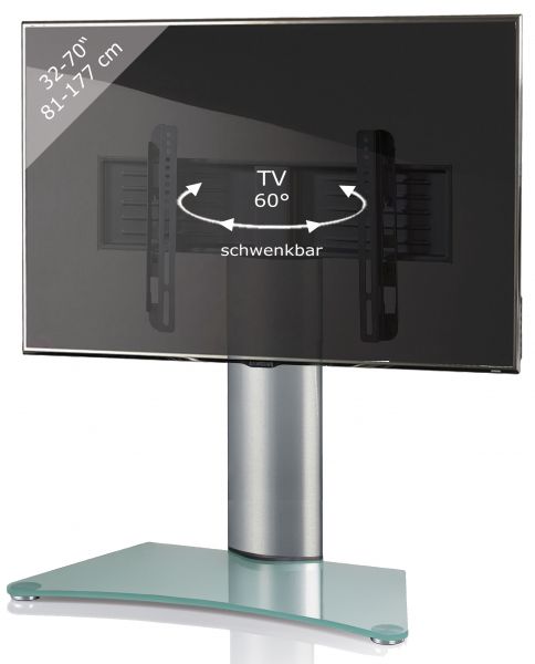 TV Tisch-Standfuß "Windoxa Maxi" - Silber