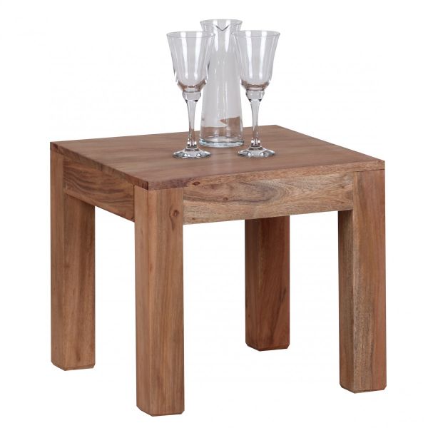 Couchtisch, Wohnzimmer-Tisch, Massiv-Holz, Akazie, 45 cm breit