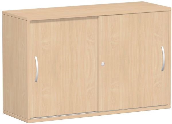 Schiebetürenschrank Oberboden 25 mm, 120x42x80cm, Buche Buche