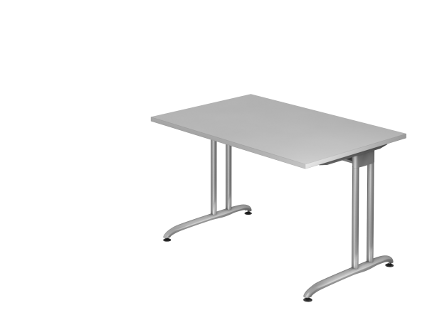 Schreibtisch C-Gestell 120x80cm Grau