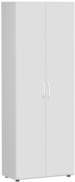 Garderobenschrank mit ausziehbarem Garderobenhalter, 80x42x216cm, Lichtgrau Lichtgrau