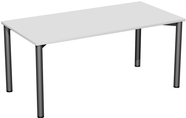 Schreibtisch, 160x80cm, Lichtgrau / Anthrazit