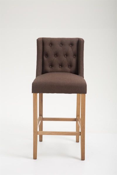 Barhocker Cassandra Stoff Antik-hell, braun