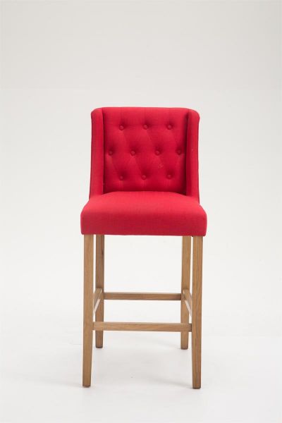 Barhocker Cassandra Stoff Antik-hell, rot