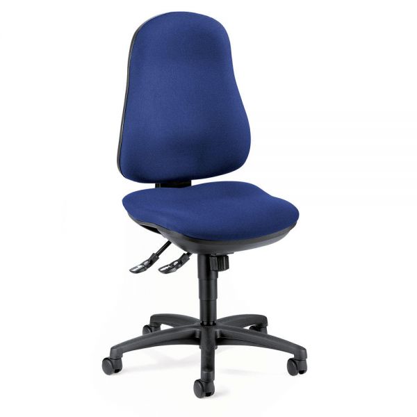 Bürodrehstuhl COMFORT I ohne Armlehnen, Bezug Stoff Basic, Blau