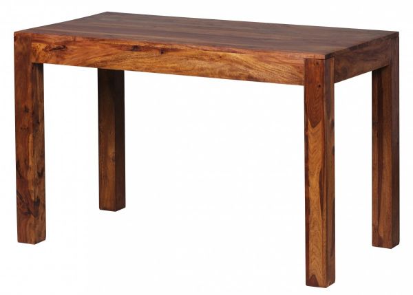 Esstisch Massivholz Sheesham 120 cm Esszimmer-Tisch Holztisch Design Küchentisch Landhaus-Stil dunke