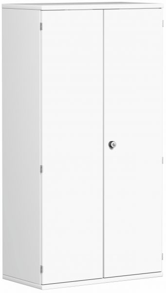 Garderobenschrank mit ausziehbarem Garderobenhalter, 80x42x154cm, Weiß