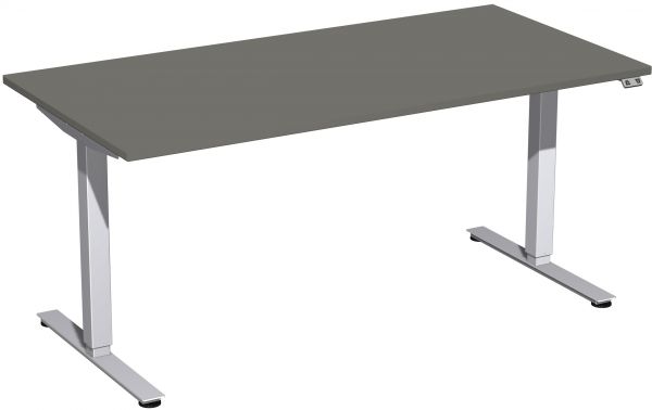 Elektro-Hubtisch, höhenverstellbar, 160x80cm, Graphit / Silber
