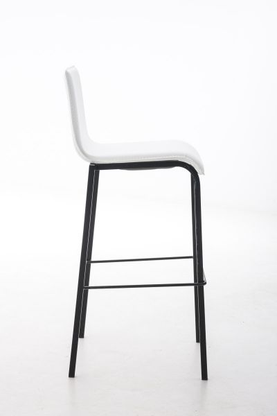 Barhocker Avola Leder Flach B78, weiß