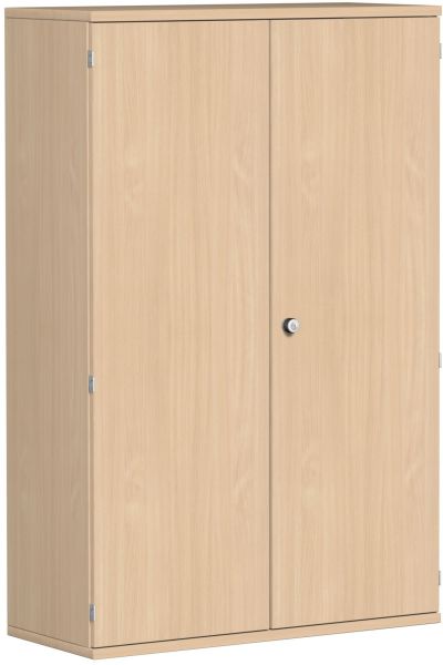 Flügeltürenschrank, 3 Dekor-Einlegeböden, 100x42x154cm, Buche