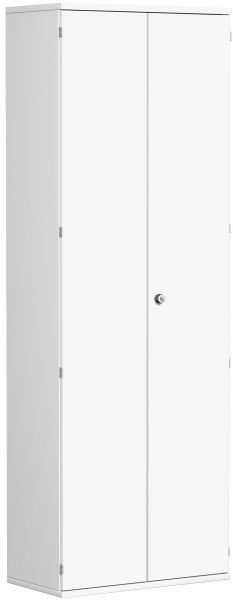 Garderobenschrank mit ausziehbarem Garderobenhalter, 80x42x230cm, Weiß