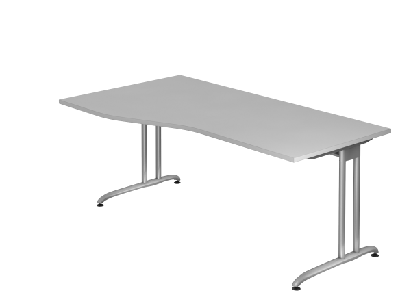 Schreibtisch C-Gestell 180x100 / 80cm Grau