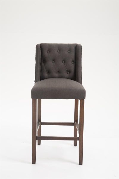 Barhocker Cassandra Stoff Antik-dunkel, dunkelgrau