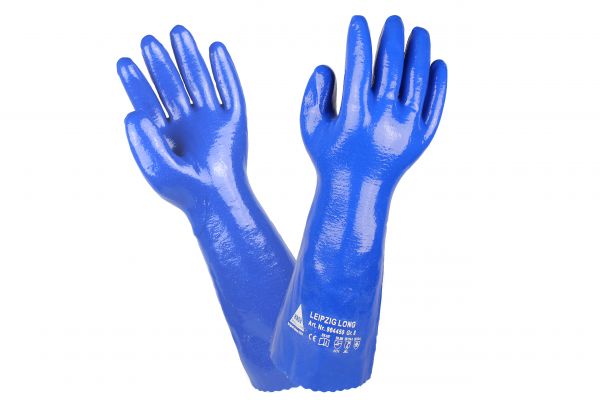 10 Paar - LEIPZIG LONG, Nitril-Chemikalienschutzhandschuh, blau, 340mm