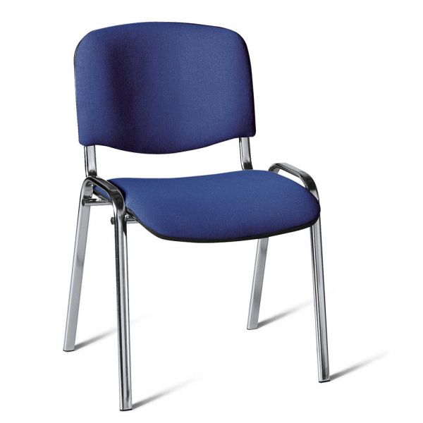 Besucherstuhl ISO Bezug Stoff Basic, blau