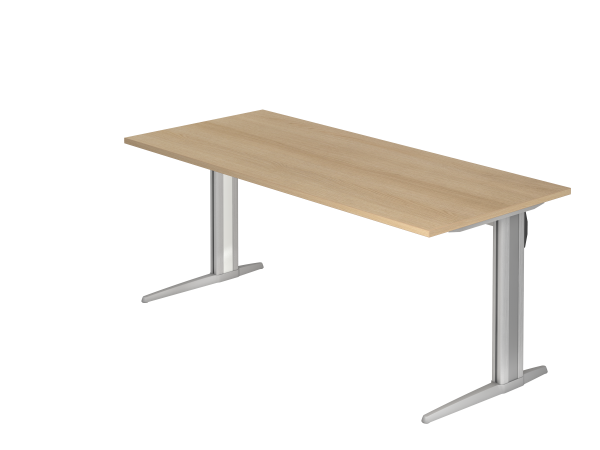 Schreibtisch C-Gestell 180x80cm Eiche