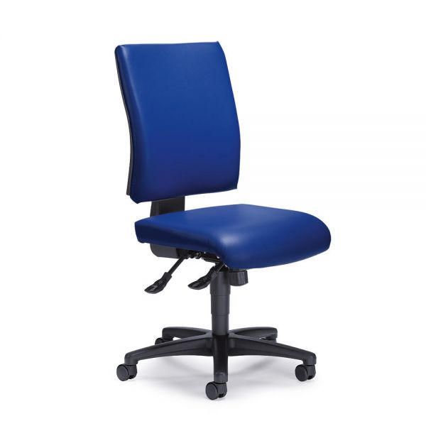 Bürodrehstuhl COMFORT R SOFTEX ohne Armlehnen Bezug, Softex, Blau