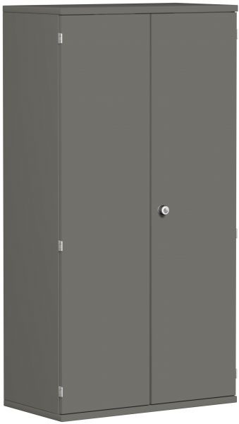 Garderobenschrank mit ausziehbarem Garderobenhalter, 80x42x154cm, Graphit
