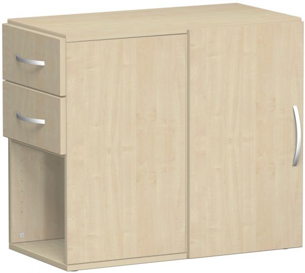 Anstell-Schrank mit Schubkästen, 42x82x72cm, Ahorn